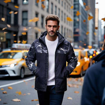 ARMYCAMO | Wolfwarriorx | L&Q army Camo Coat Hooded Contrast Jacket