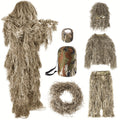 6 In 1 Ghillie Suit Pale Brown 3D Camouflage - L&Q ARMY