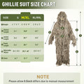 6 In 1 Ghillie Suit Pale Brown 3D Camouflage - L&Q ARMY