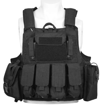 Multi-Functional Tactical Plate Carrier Armor Vest (Detachable Pads & Cummerbund)
