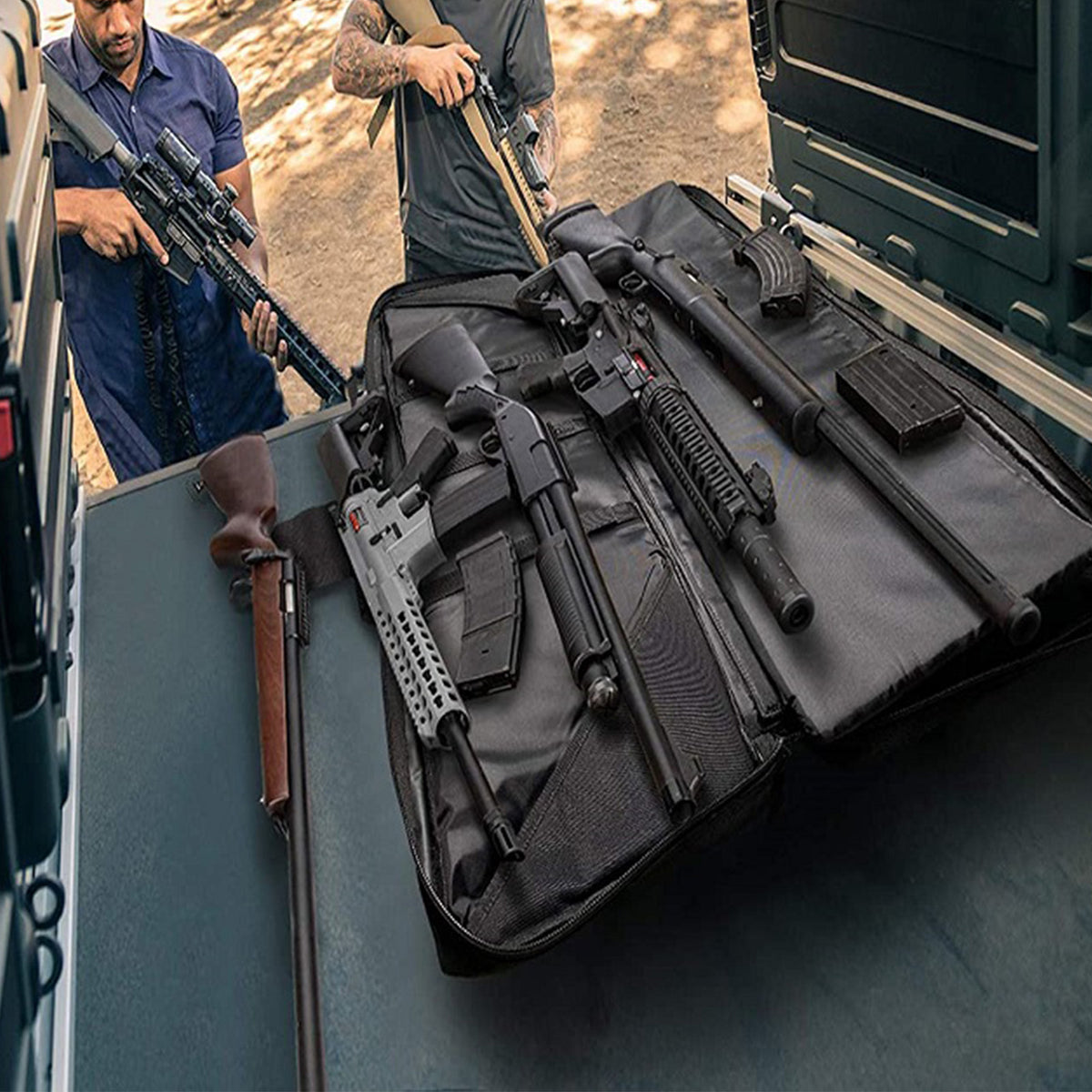 2 Gun Rifle Bag 32-48 Inch Dual-Rifle Tactical Soft Case | AET Tactical – AET TACTICAL