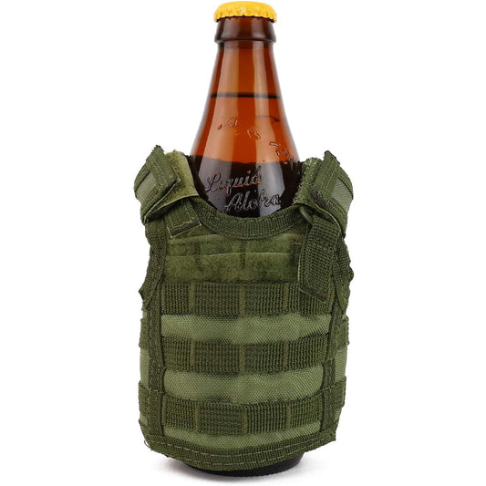 Tactical Mini Vest Beer Drink Cooler Sleeve Beverage Holder