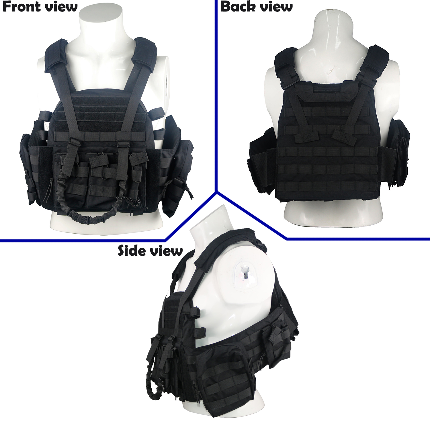 Tactical Military Vest Assault Vest with Molle System Plate Carrier