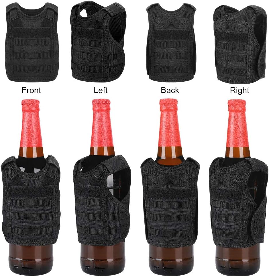 Tactical Mini Vest Beer Drink Cooler Sleeve Beverage Holder