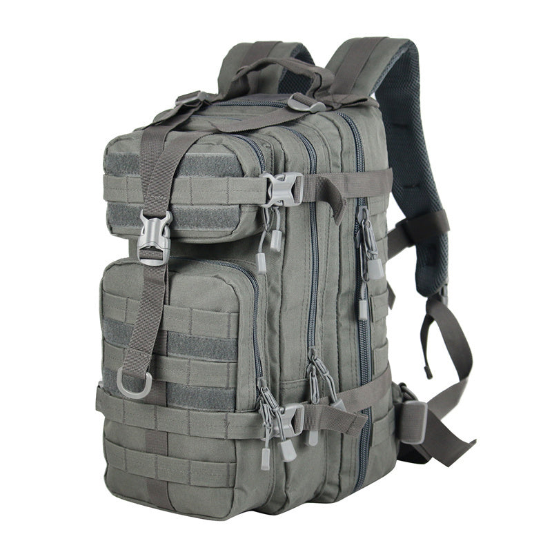 grey mini tactical backpack Bear KompleX Commuter Series - 25L - Durable Material It also features a shaker/water bottle holder Tactical MOLLE Assault Backpack (Multi-Compartments,