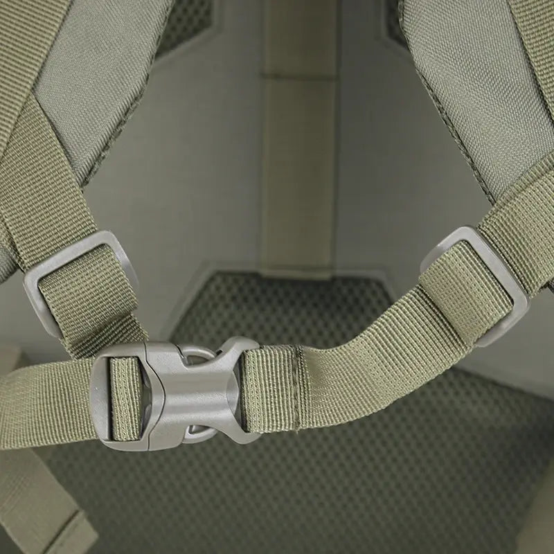 Olive expandable tactical backpack, heavy-duty buckle