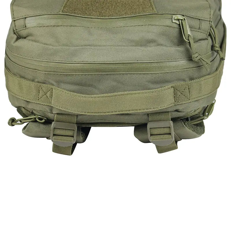 Olive expandable tactical backpack, top handle