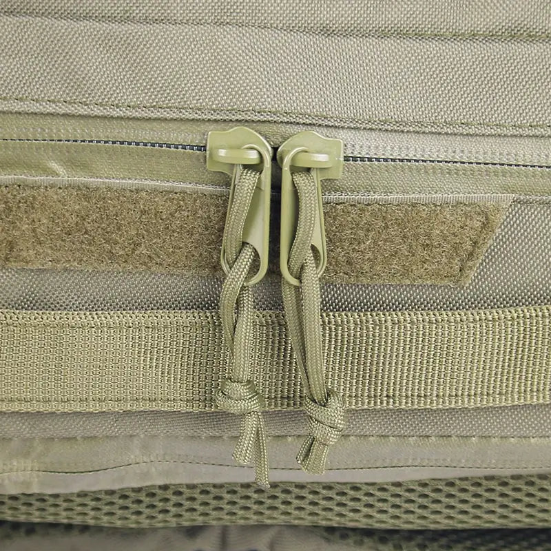 Olive expandable tactical backpack, two-way zippers
