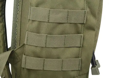 Olive tactical backpack- Left MOLLE webbing