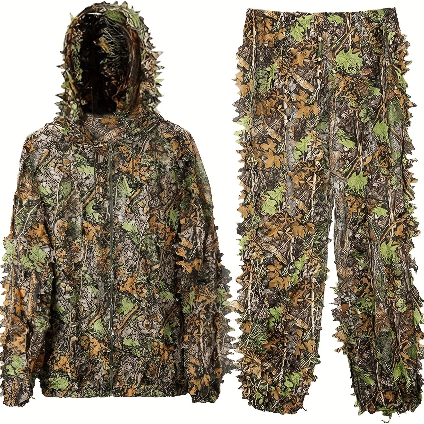 Ultra-Lightweight 3D Leafy Camo Ghillie Suit for Hunting, Shooting & Wildlife Photography