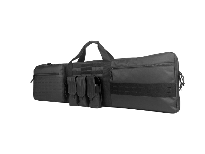 Tactical  Long Shotgun Cases for Hunting Shooting Range with Magazine Pouch