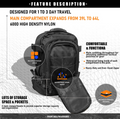 Tactical Backpack for men Military Army Expandable 3 Day Pack