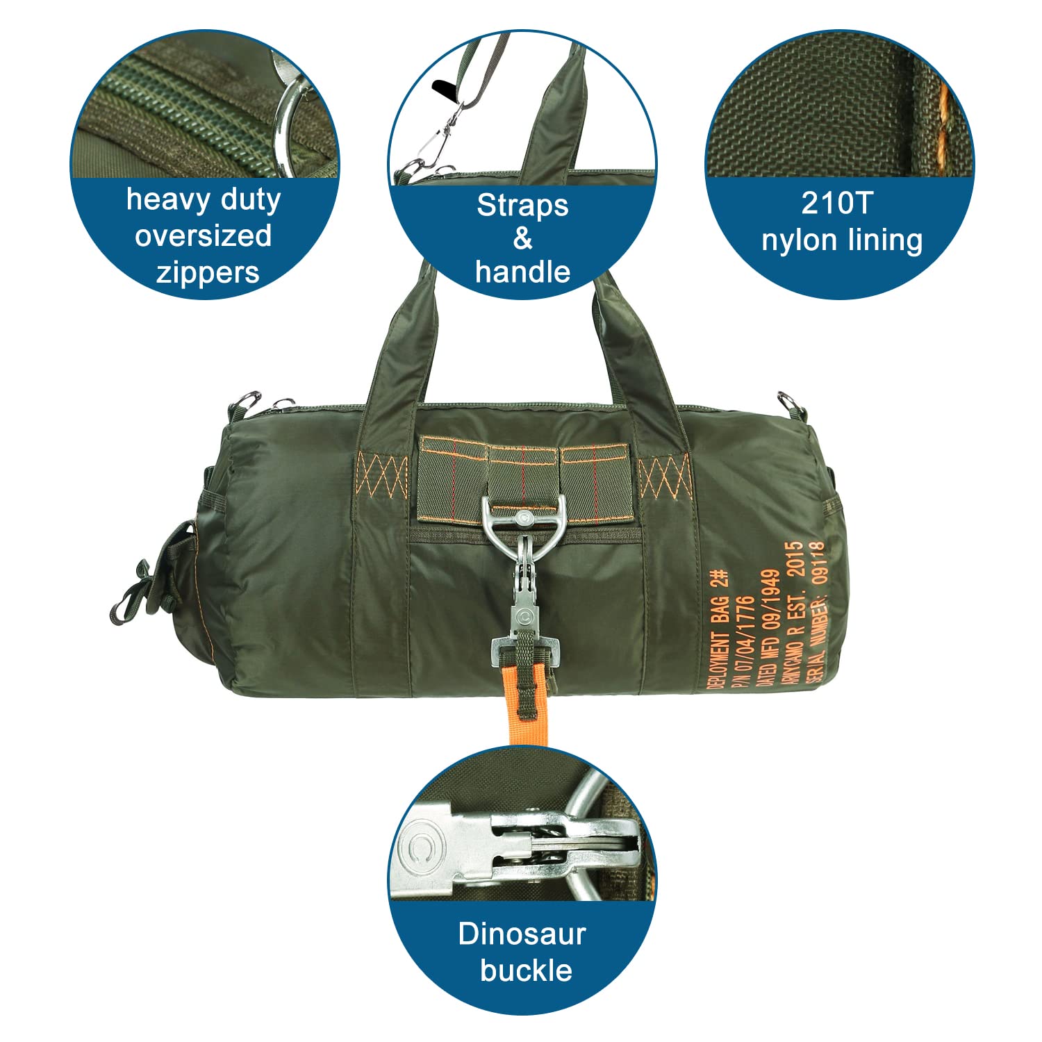 Small Duffle Bag Military Gym Bags 16 Inchs Equipment Bag