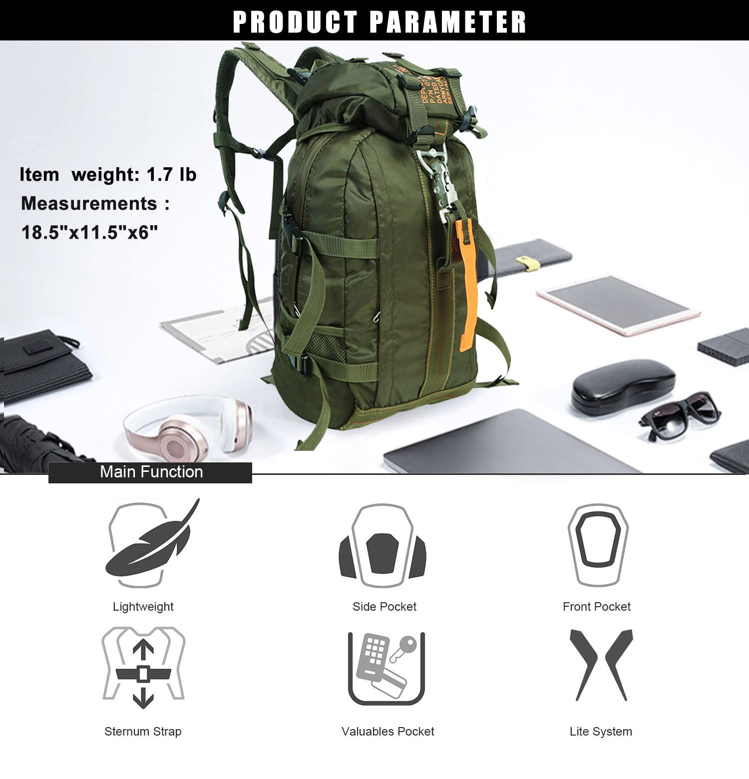 Parachute Style Backpack