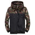 Camo Coat Hooded Contrast Jacket