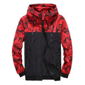 Camo Coat Hooded Contrast Jacket