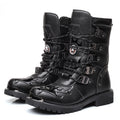 Men's plus size military mid-boots