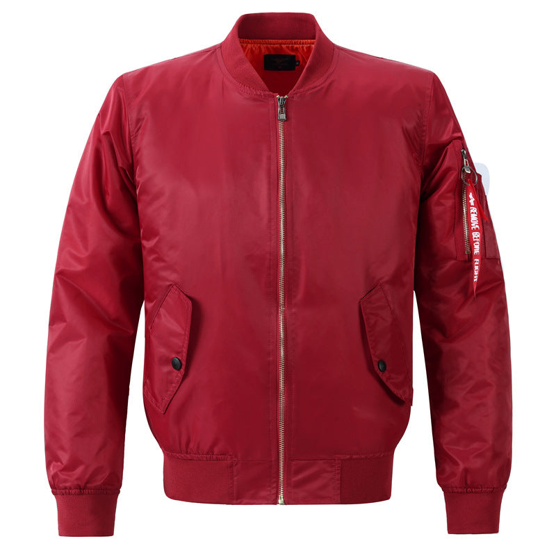 Fashion stand collar flight jacket