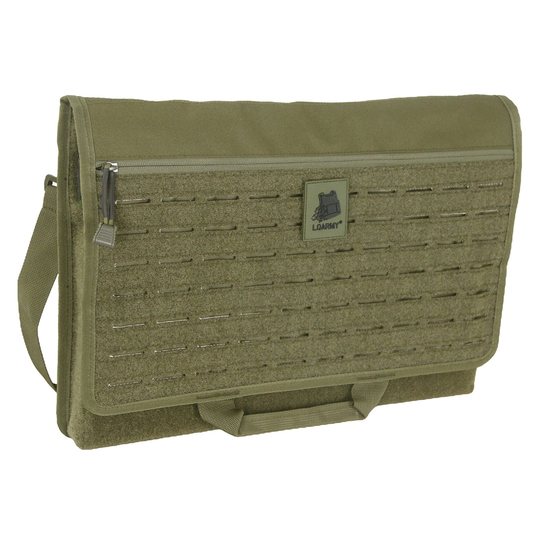 Shoulder Strap Laptop Carrying Case, Tactical Messenger Bag with Molle System, Fits Most 15-inch to 16-inch Device