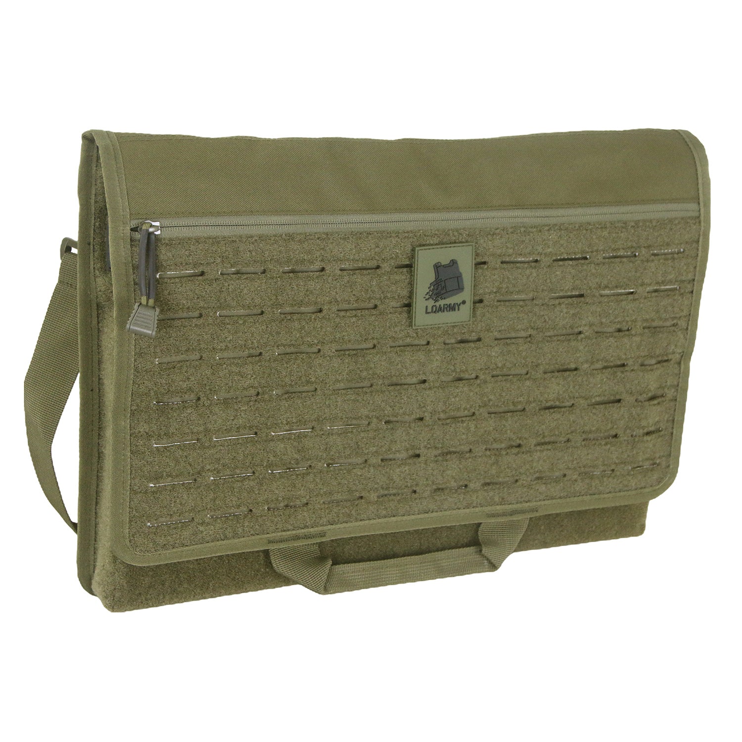 Shoulder Strap Laptop Carrying Case, Tactical Messenger Bag with Molle System, Fits Most 15-inch to 16-inch Device