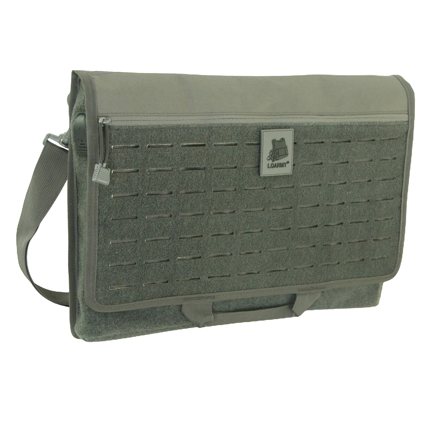 Shoulder Strap Laptop Carrying Case, Tactical Messenger Bag with Molle System, Fits Most 15-inch to 16-inch Device