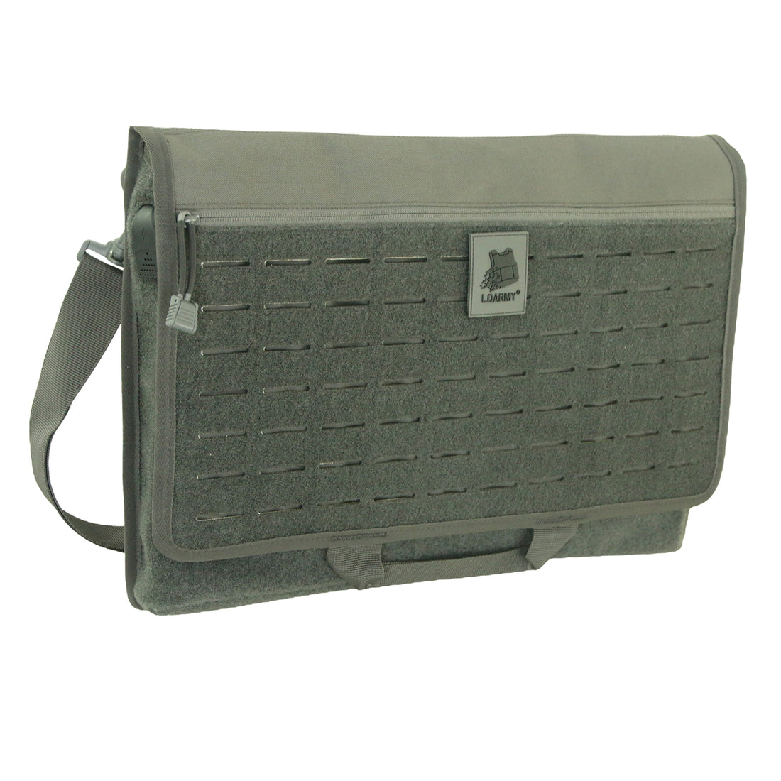 Shoulder Strap Laptop Carrying Case, Tactical Messenger Bag with Molle System, Fits Most 15-inch to 16-inch Device