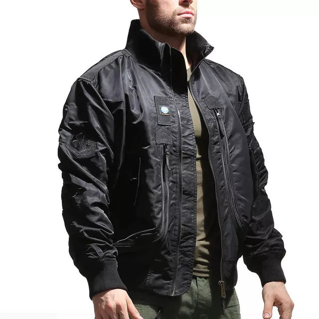 Mens Waterproof Bomber Multi-pocket Jacket