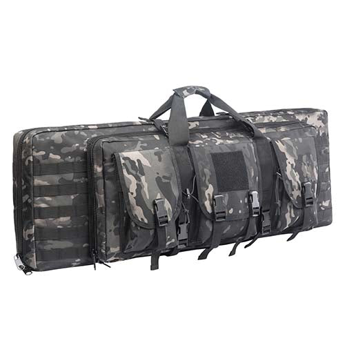 Tactical Double Rifle Case Gun Bag Pistol Transportation Case w/Backpack