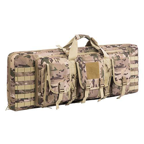 Tactical Double Rifle Case Gun Bag Pistol Transportation Case w/Backpack