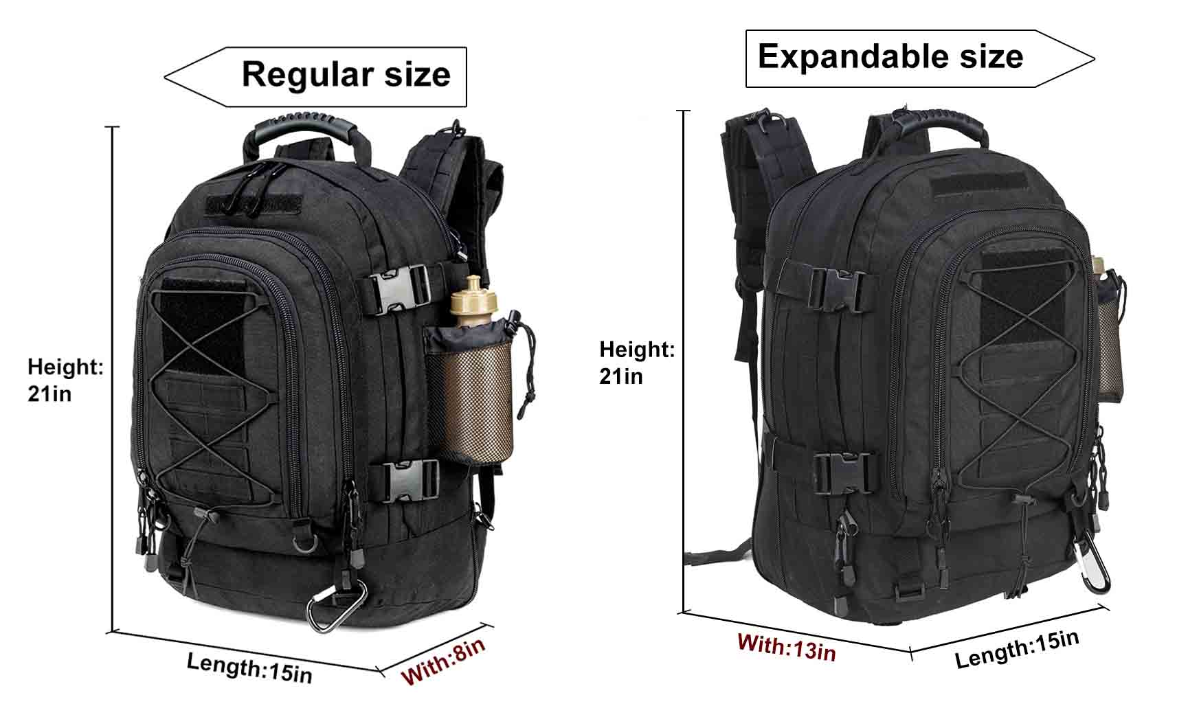 Tactical Backpack for men Military Army Expandable 3 Day Pack