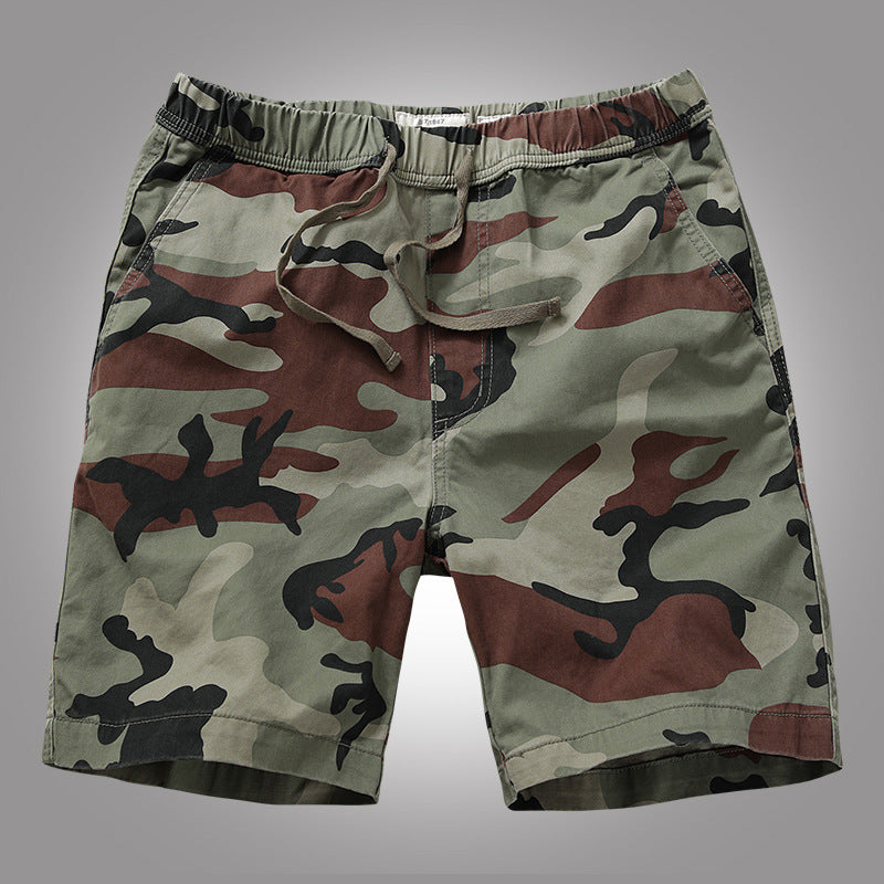 Drawstring Camouflage Shorts