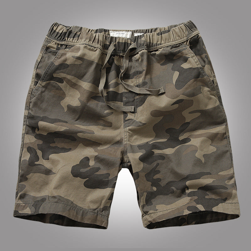 Drawstring Camouflage Shorts